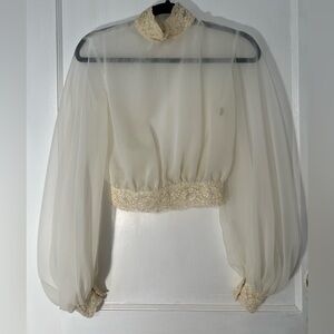 Vintage Lace Bridal Blouse extra small